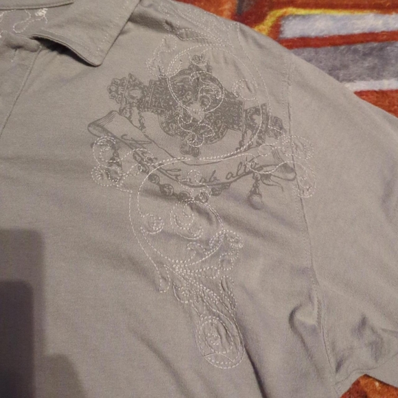 Vintage Y2K j ferral polo button mall goth shirt medium / large - Picture 4 of 5